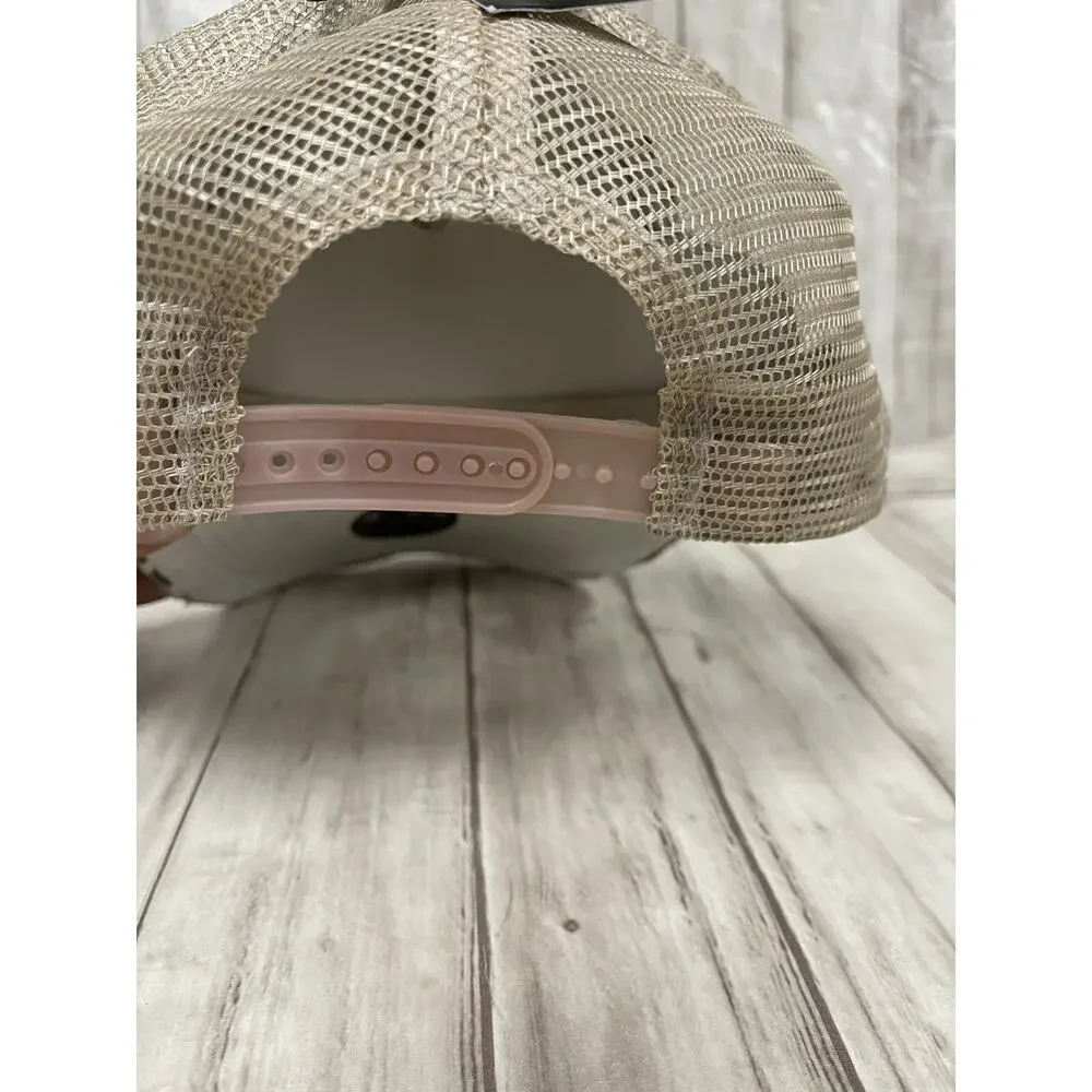Bulzeye Hat Mens Beaded Cap Camo Tease Me Print Heart Embroidered Ripped A3